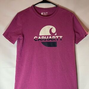 Carhartt Pink Short Sleeve Logo Tee